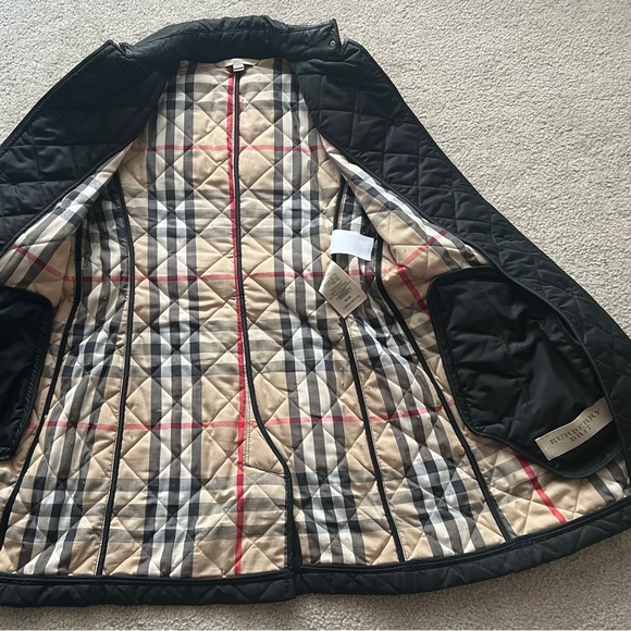 Authentic Burberry Brit belted quilted Jacket XS - Picture 3 of 8